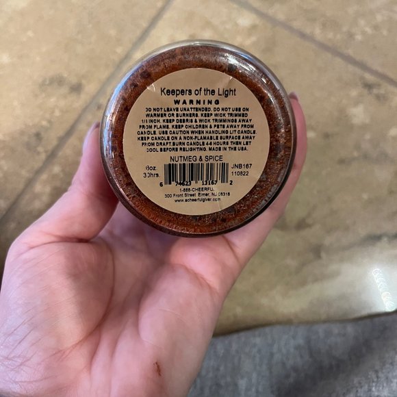 A Cheerful Giver- Nutmeg & Spice Scented Candle - 6 oz, Single Wick, Baby Jar - Picture 3 of 3